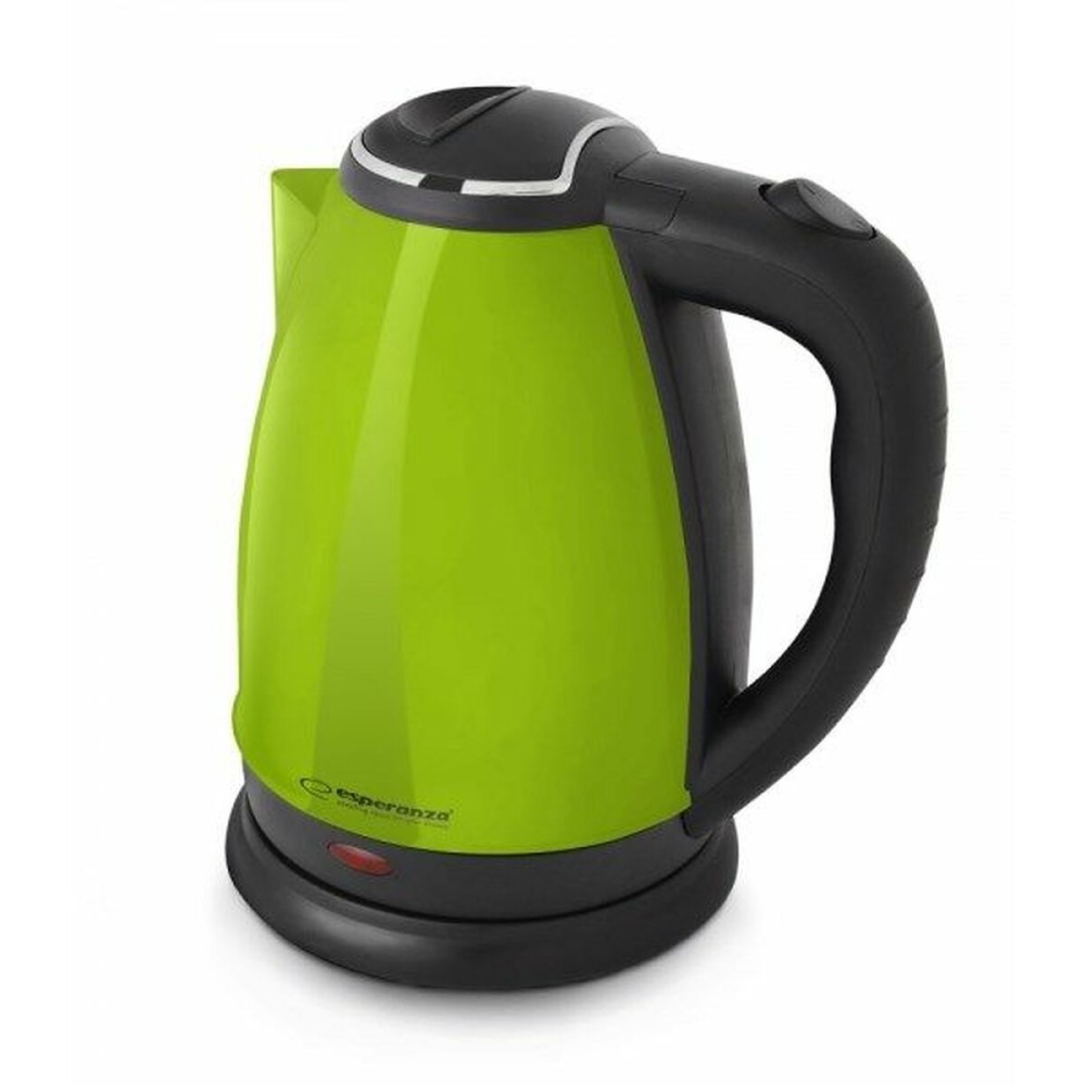 Bouilloire Esperanza EKK113G Noir Vert plástico,acero inoxidable 1800 W 1,8 L