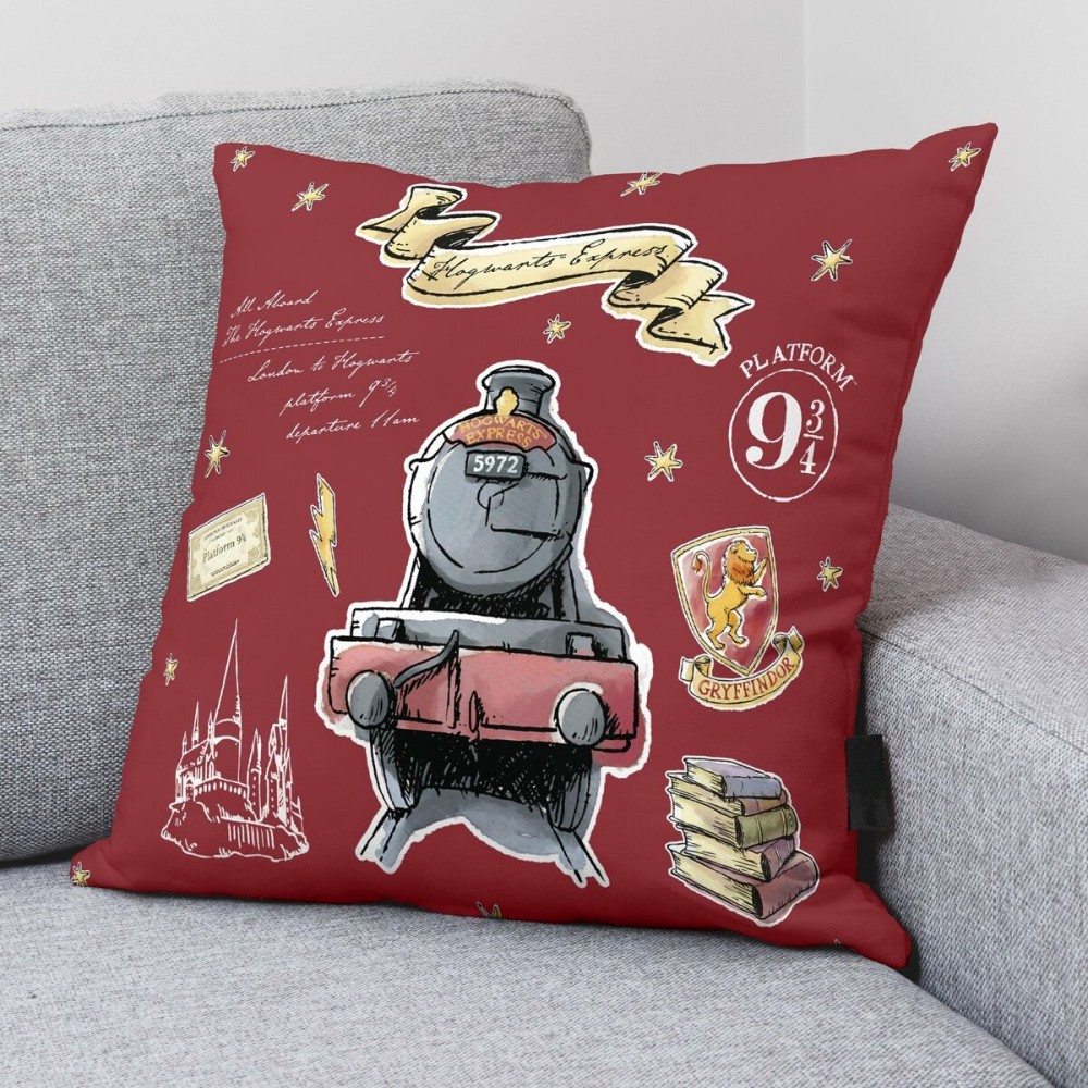 Housse de coussin Harry Potter Hogwarts Express Bordeaux 50 x 50 cm