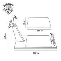 Jambonnier en Bois EDM Marron Bois Bois d'hévéa 30,5 x 43,8 cm