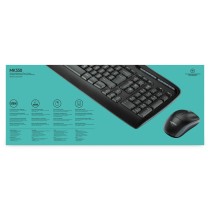 Tastatur mit Maus Logitech Wireless Combo MK330 Schwarz Qwerty US