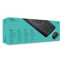 Tastatur mit Maus Logitech Wireless Combo MK330 Schwarz Qwerty US