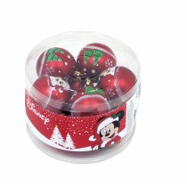 Weihnachtsbaumkugel Mickey Mouse Happy smiles 10 Stück Rot Kunststoff (Ø 6 cm)