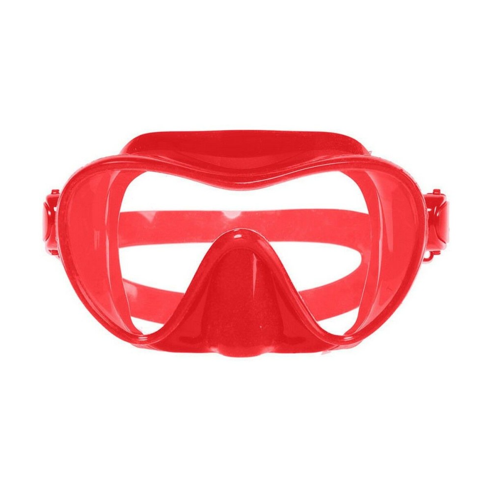 Diving Mask Red Silicone Adults