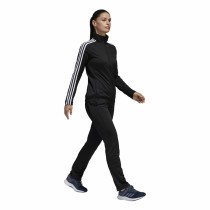 Damen-Trainingsanzug Adidas Three Stripes Schwarz