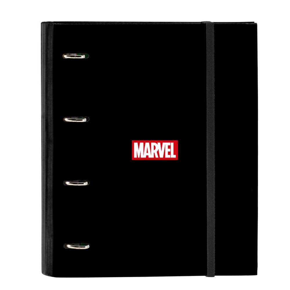 Ringbuch Marvel Schwarz (27 x 32 x 3.5 cm)