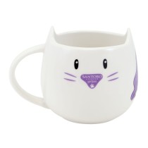 Tasse mit Untertasse Gorjuss Smitten kitten Weiß Schwarz aus Keramik Untersetzer Kop