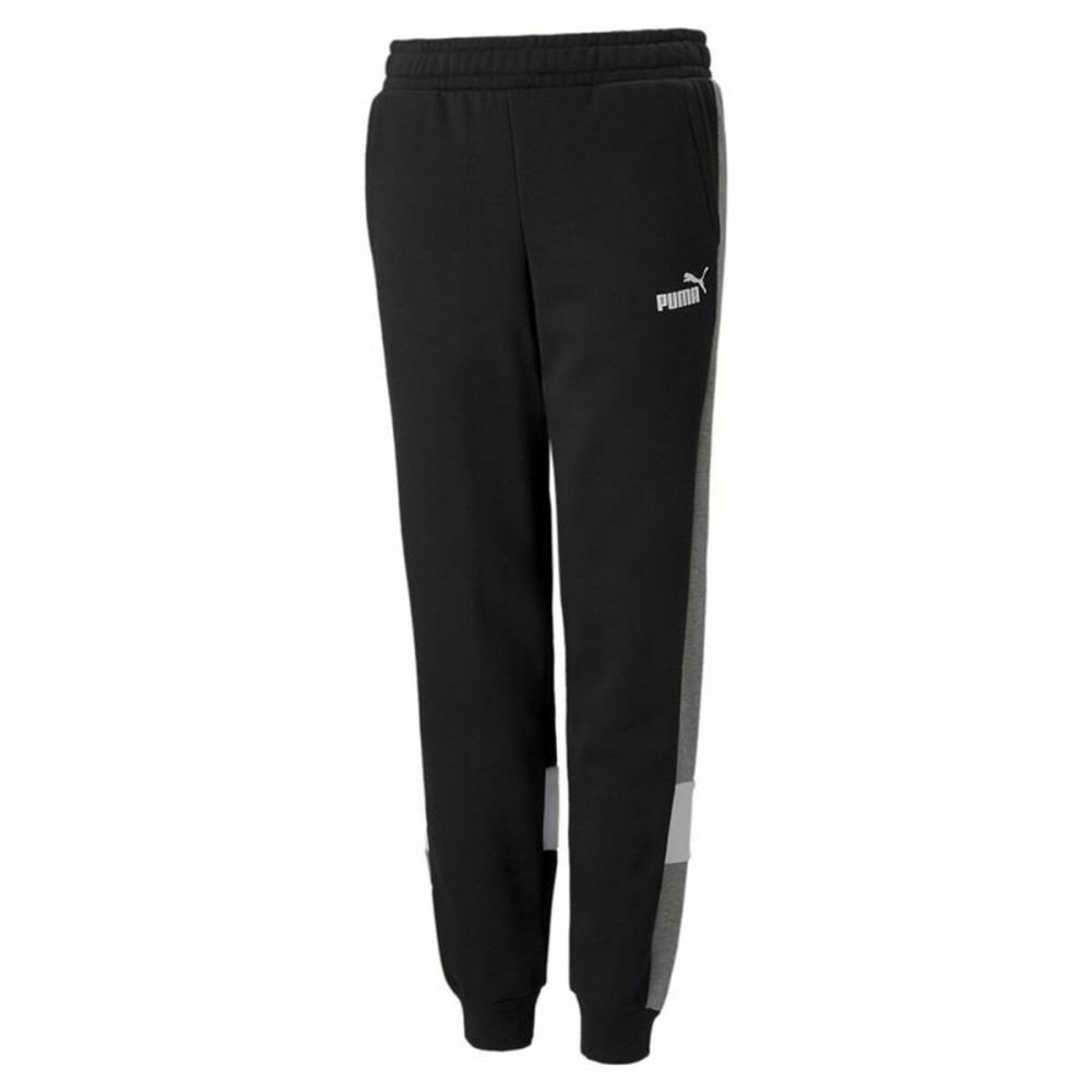 Pantalons de Survêtement pour Enfants Puma Essentials+ Colorblock Noir Enfants