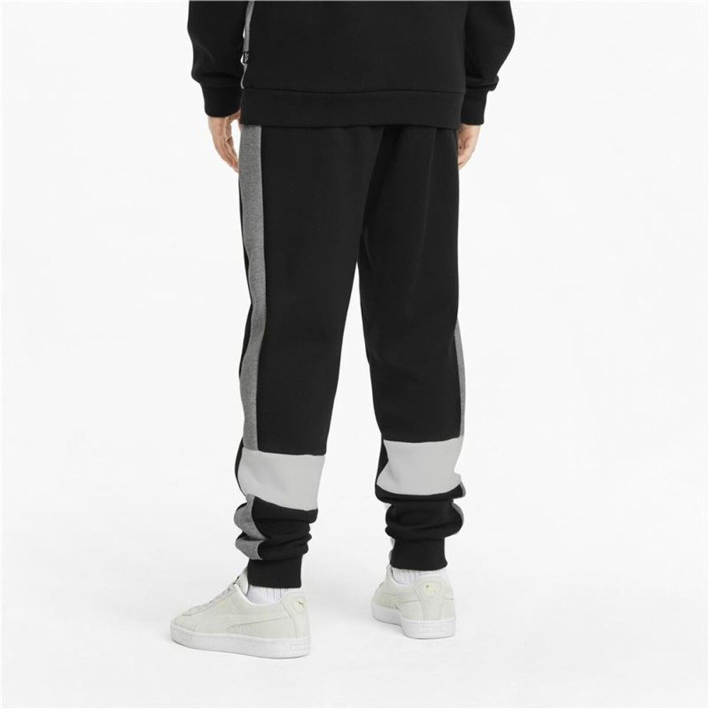 Children's Tracksuit Bottoms Puma Essentials+ Colorblock Black Boys