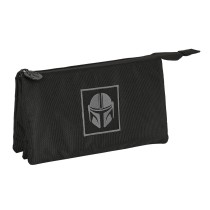 Trousse Fourre-Tout Triple The Mandalorian Noir (22 x 12 x 3 cm)