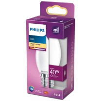 Lampe LED Philips Bougie F 4,3 W E14 470 lm 3,5 x 9,7 cm (2700 K)