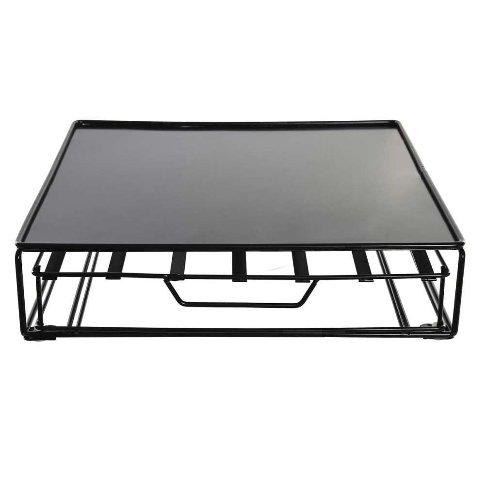 Organizer für Kaffeekapseln DKD Home Decor 28,7 x 32 x 7 cm Schwarz Metall