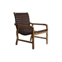 Armchair DKD Home Decor Brown Teak 66 x 73 x 96 cm