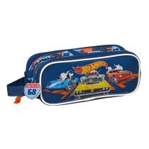 Trousse Fourre-Tout Double Hot Wheels Speed club Orange Blue marine (21 x 8 x 6 cm)