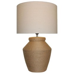 Lampe de bureau DKD Home Decor Marron Beige Corde Dolomite 25 W 50 W 220 V 38 x 38 x 59 cm 38 x 38 x 60 cm