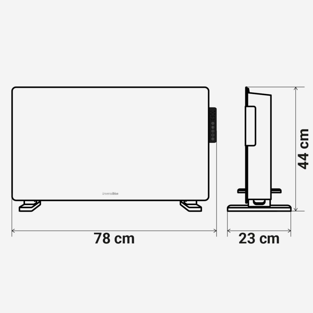 Radiateur Céramique Soufflant Mural Universal Blue 4022-UCPC9910-2 Blanc