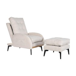 Canapé Convertible DKD Home Decor Crème Métal Scandi 74 x 85 x 90 cm