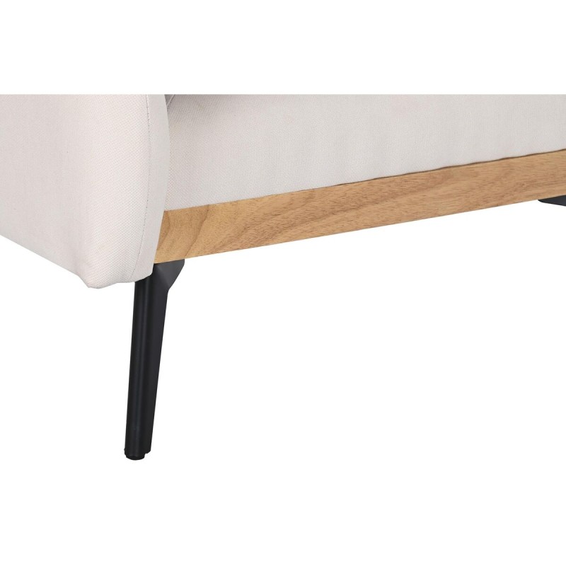 Canapé Convertible DKD Home Decor Crème Métal Scandi 74 x 85 x 90 cm