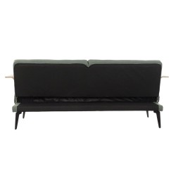 Canapé Convertible DKD Home Decor 203 x 87 x 81 cm Noir Métal Marron Vert