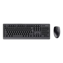 Keyboard and Wireless Mouse Trust Primo  Black Monochrome English EEUU Qwerty US