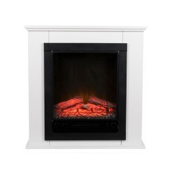 Decorative Electric Chimney Breast Classic Fire Geneva Black/White 1800 W 70 x 22 x 71 cm