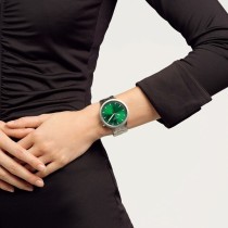 Montre Unisexe Swatch SB07S101G Vert Argenté