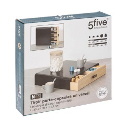 Organisateur de capsules de café 5five Simply Smart Noir Kitchen Noir Métal 33 x 31 x 7,5 cm