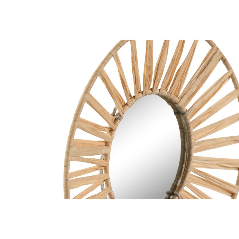 Mirror Set Home ESPRIT Natural Scandi 20 x 2 x 20 cm (3 Pieces)