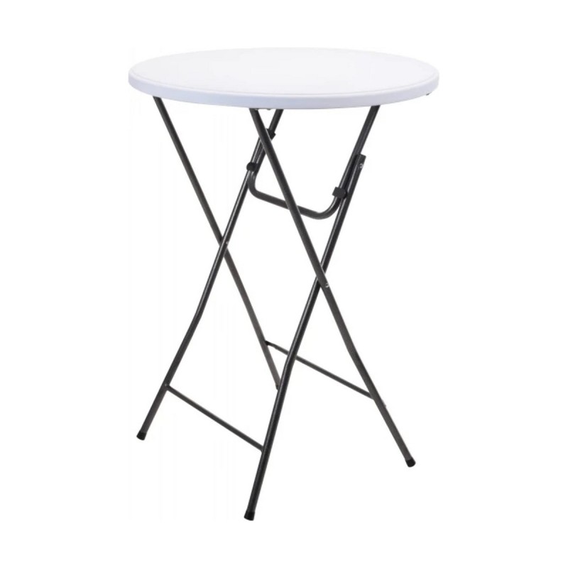 Folding Table Progarden White Anthracite Ø 80  x 110 cm