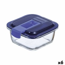 Boîte à lunch hermétique Luminarc Easy Box Bleu verre (380 ml) (6 Unités)