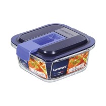 Lunchbox hermetisch Luminarc Easy Box Blau Glas (380 ml) (6 Stück)