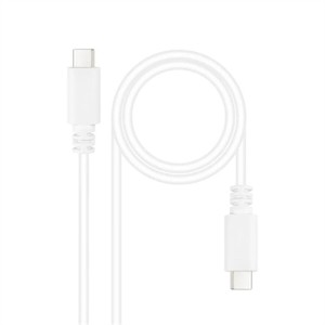 USB-C Cable NANOCABLE 10.01.2301-L150-W White 1,5 m