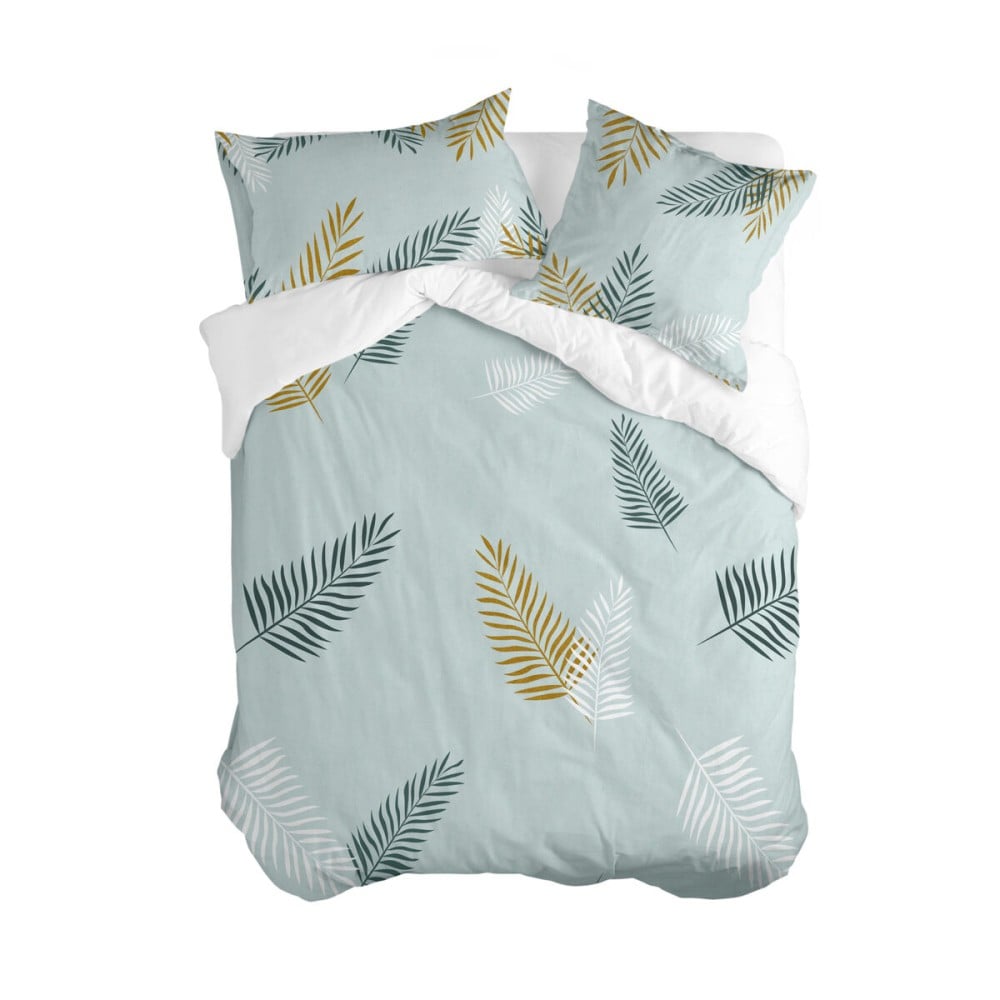 Housse de Couette HappyFriday Blanc Foliage Mint Multicouleur 155 x 220 cm