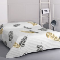 Bedspread (quilt) HappyFriday Blanc Foliage Multicolour 260 x 260 cm