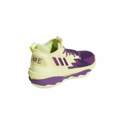 Chaussures de Basket-Ball pour Enfants Adidas Dame 3 Jaune