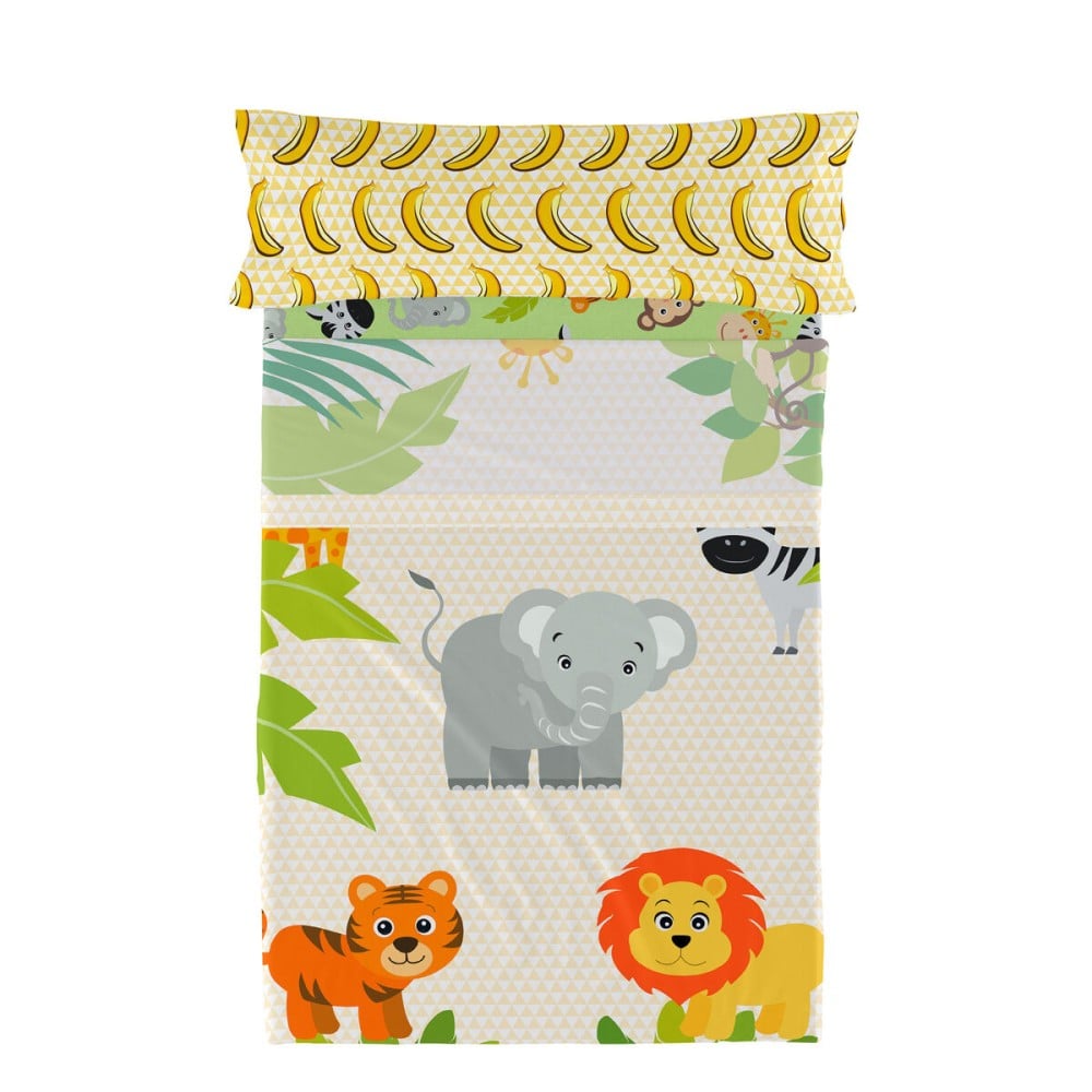 Jeu de draps HappyFriday Mr Fox Wild Multicouleur Lit 1 persone 2 Pièces