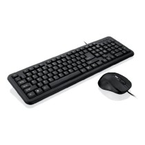 clavier et souris Ibox OFFICE KIT II Noir Monochrome Anglais QWERTY