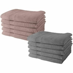 Towel set TODAY Grey 10 Pieces (10 Units)