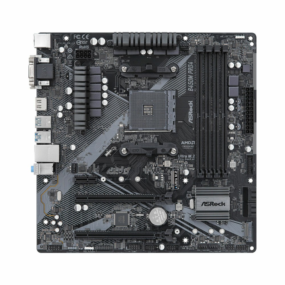 Carte Mère ASRock B450M Pro4 R2.0 Socket AM4 AMD B450 AMD AM4