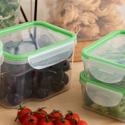 Hermetic Lunch Box Quid Greenery 1,8 L Transparent Plastic (Pack 4x)