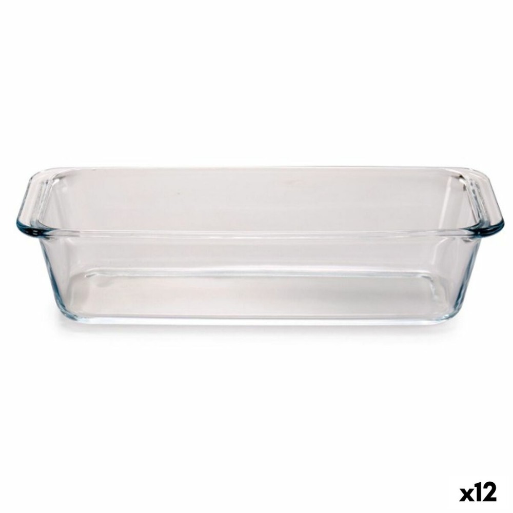 Plateau pour Four Borcam Transparent Verre Borosilicaté Biscuit Avec des poignées (12 Unités)