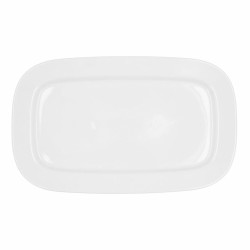 Serving Platter Bidasoa Glacial White Ceramic 36 x 21 cm (3 Units) (Pack 3x)