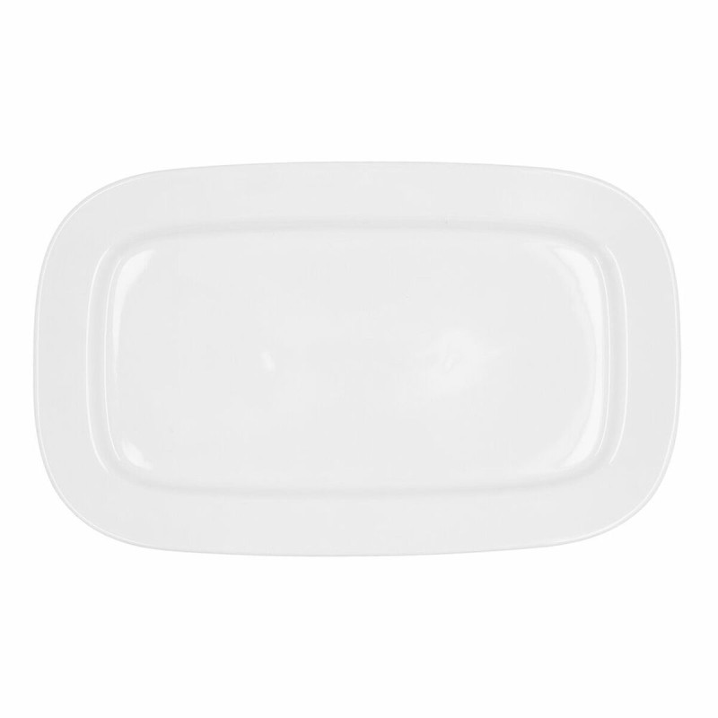 Serving Platter Bidasoa Glacial White Ceramic 36 x 21 cm (3 Units) (Pack 3x)