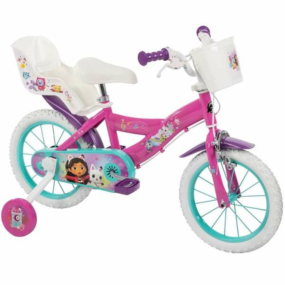 Kinderfahrrad Gabby's Dollhouse 24973W Weiß Rosa 14"