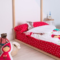 Quilt Cover without Filling HappyFriday Multicolour 90 x 200 cm Little Red Riding Hood 2 Pieces