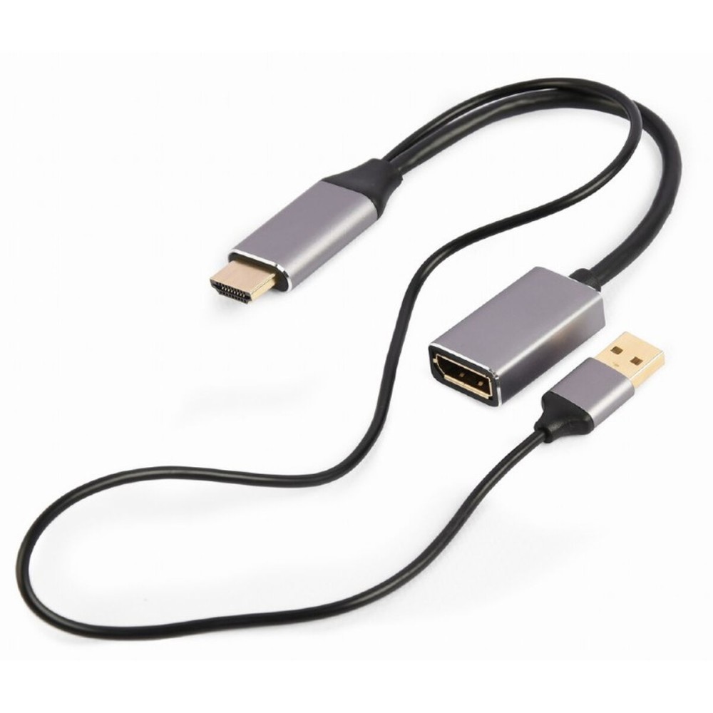 DisplayPort-zu-HDMI-Adapter GEMBIRD A-HDMIM-DPF-02 Schwarz 4K Ultra HD