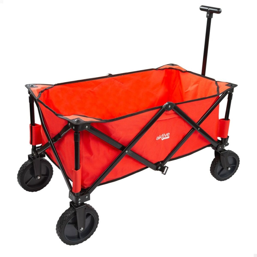 Chariot de plage polyvalent Aktive 90 x 91 x 47 cm Rouge Acier