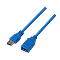 USB Cable Aisens Blue 1 m (1 Unit)