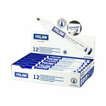 Felt-tip pens Milan Whiteboard Blue (12 Pieces)