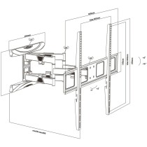 Support de TV MacLean MC-423 43" 100" 80 kg