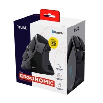 Wireless Mouse Trust Voxx Ergonomic Vertical Bluetooth Rechargeable Black